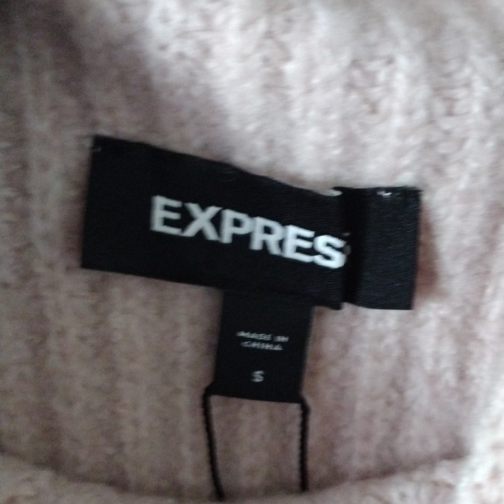 Express Pink and Burgundy Long Sleeve Dress - Picture 3 of 4